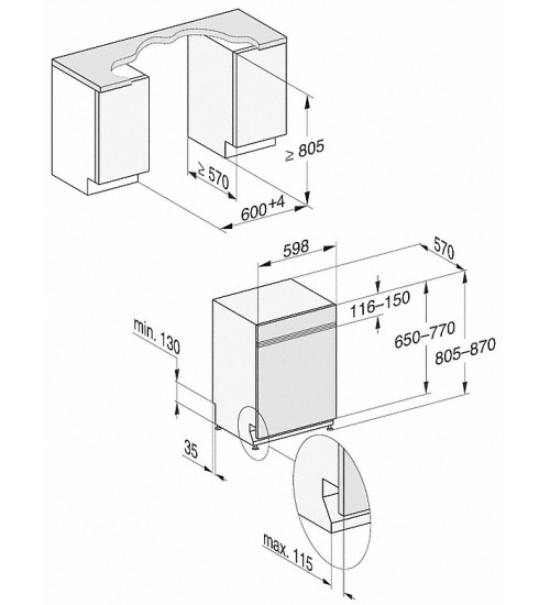 Miele 美诺半嵌入式洗碗机G 7910 SCi 家居互联 完美照明 3D抽屉